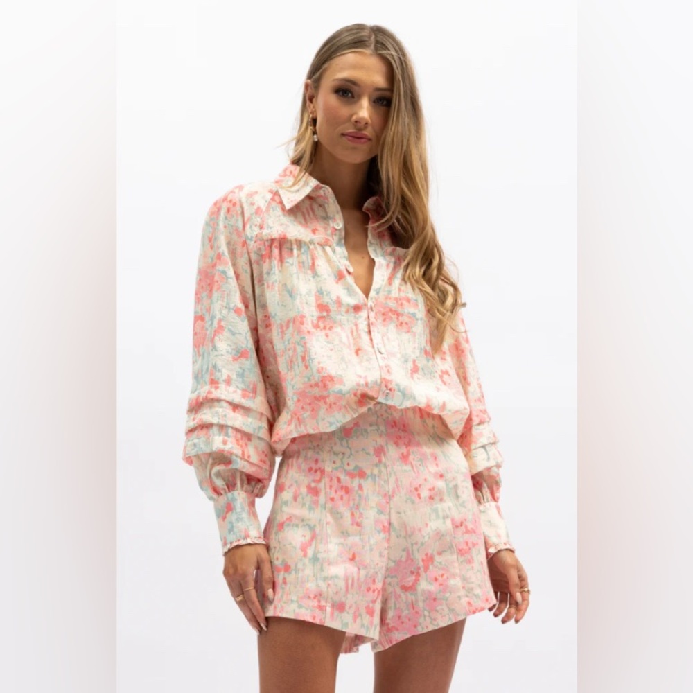 Aureta Studio Harper Blouse in Summer Meadow